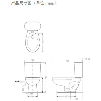 亞可6升分體座便器 400mm坑距，安全靜音衛(wèi)浴首選
